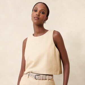 Banana Republic Factory - Linen-Blend Cropped Shell - NWT
